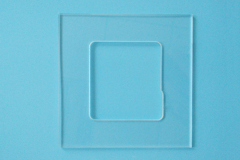 Shaped glass frame